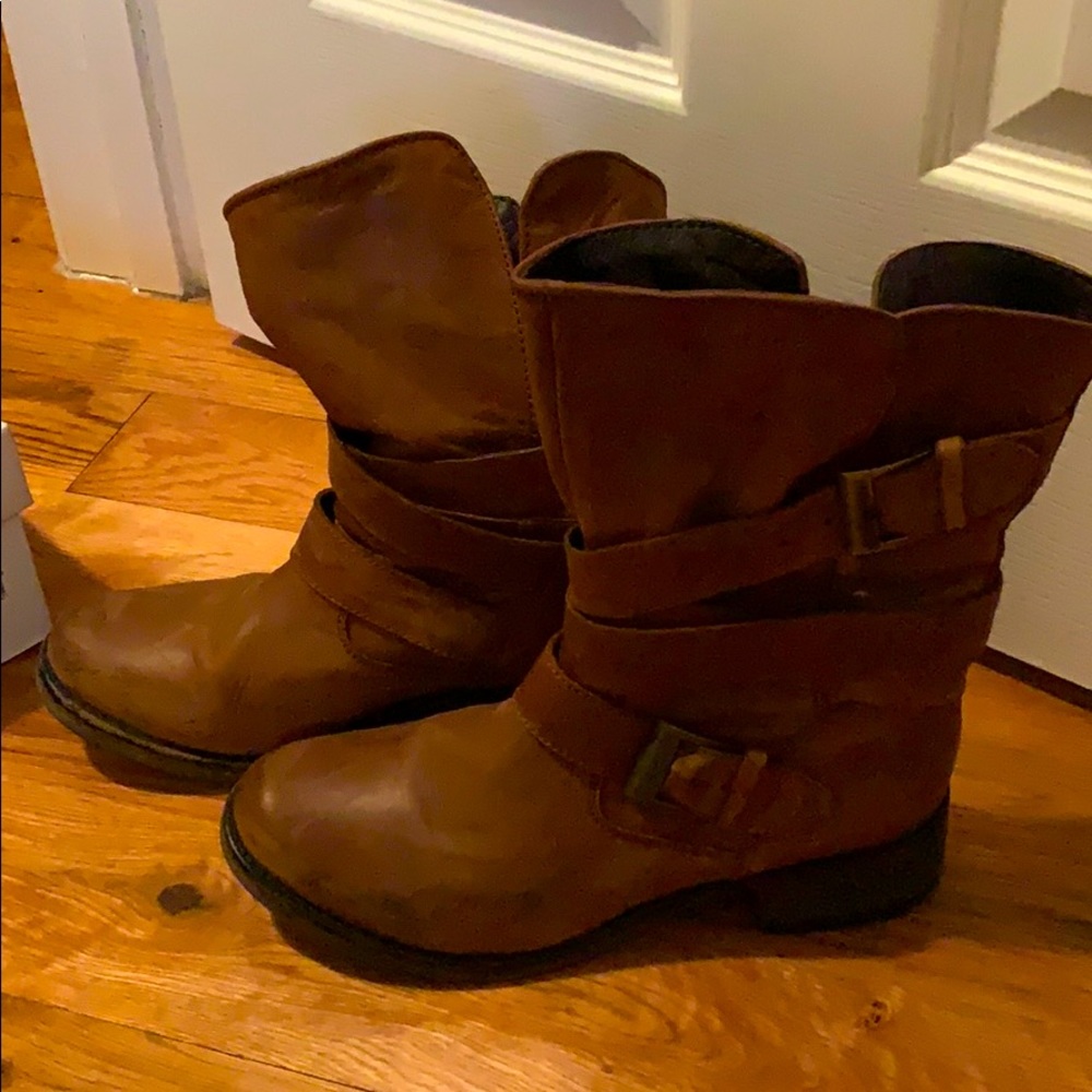 Steve Madden Brewzzer Motorcycle Boot Mid-Calf